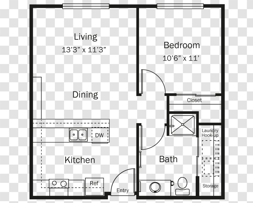 Floor Plan Clearwater Square House Apartment - Renting Transparent PNG