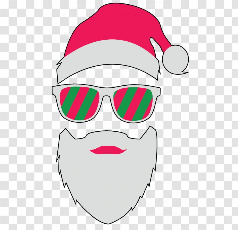 Glasses Nose Santa Claus Goggles Clip Art - Facial Expression Transparent PNG