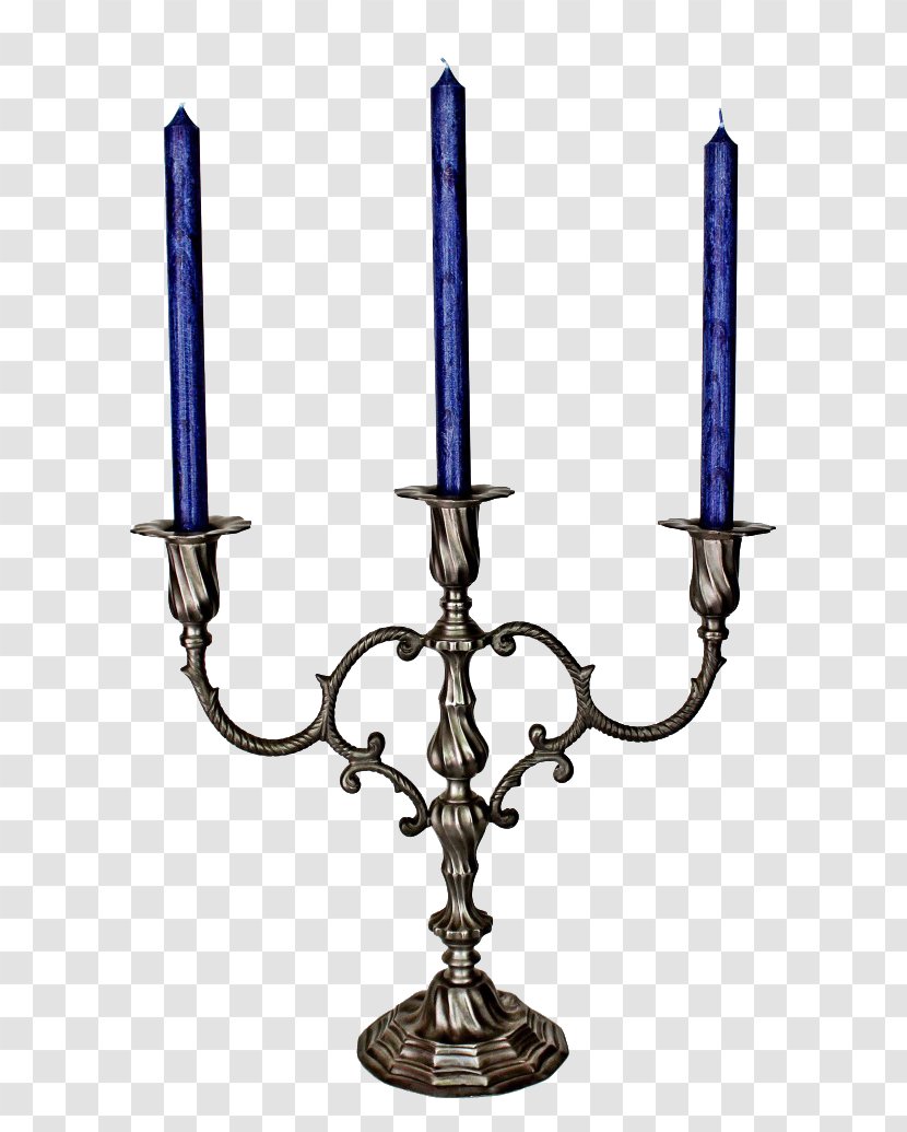 Light Candlestick Candle Wick Candelabra - Three Blue In The Transparent PNG