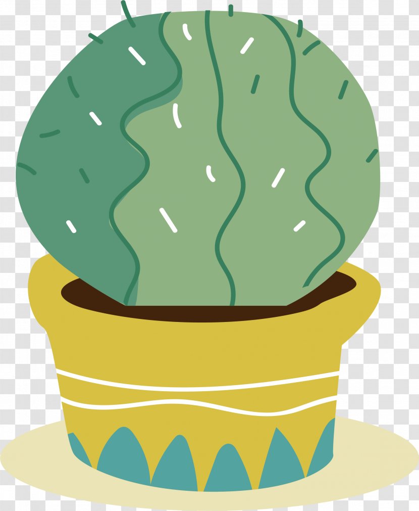 Cartoon Cactaceae - Green - Cute Cactus Transparent PNG