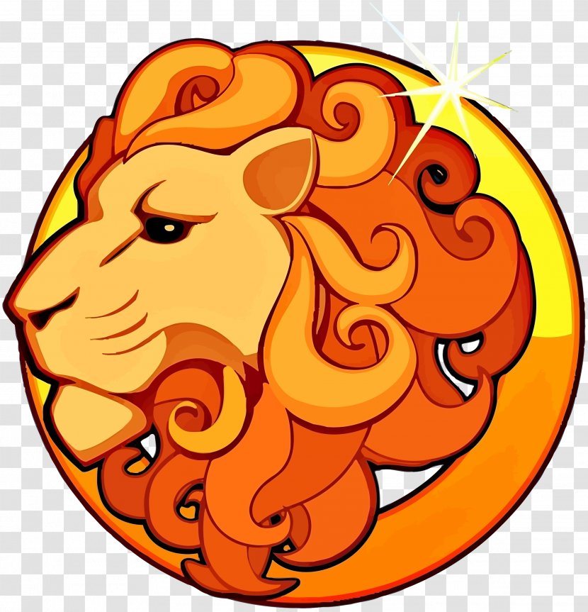 Lion Leo Zodiac Clip Art - Organism - HD Transparent PNG