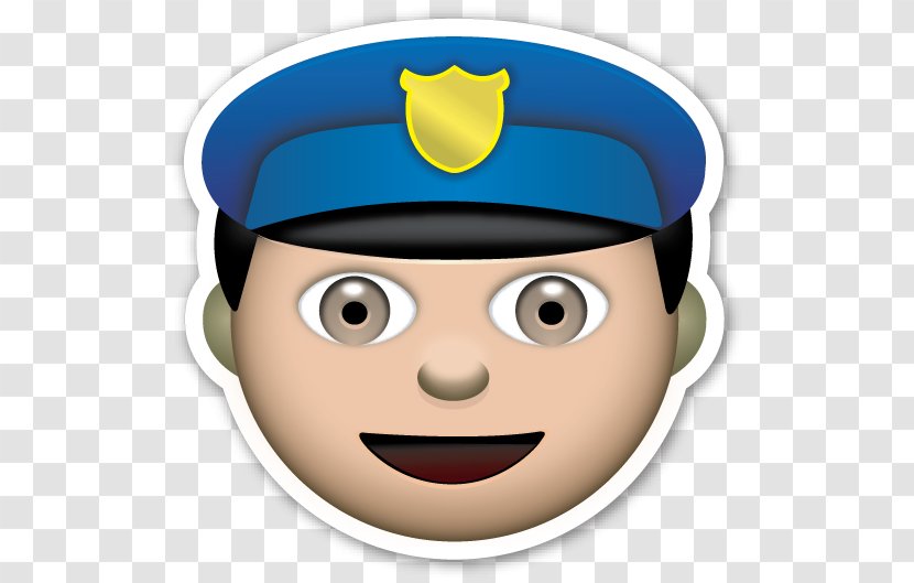 The Emoji Movie Police Officer Sticker - Policeman Transparent PNG