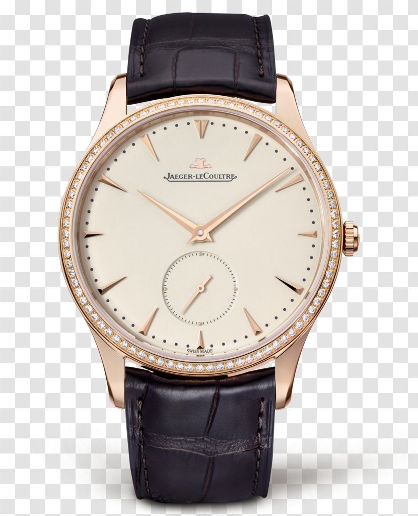 Jaeger-LeCoultre Automatic Watch Power Reserve Indicator Complication - Brown - Wristwatch Rose Gold Male Table Transparent PNG