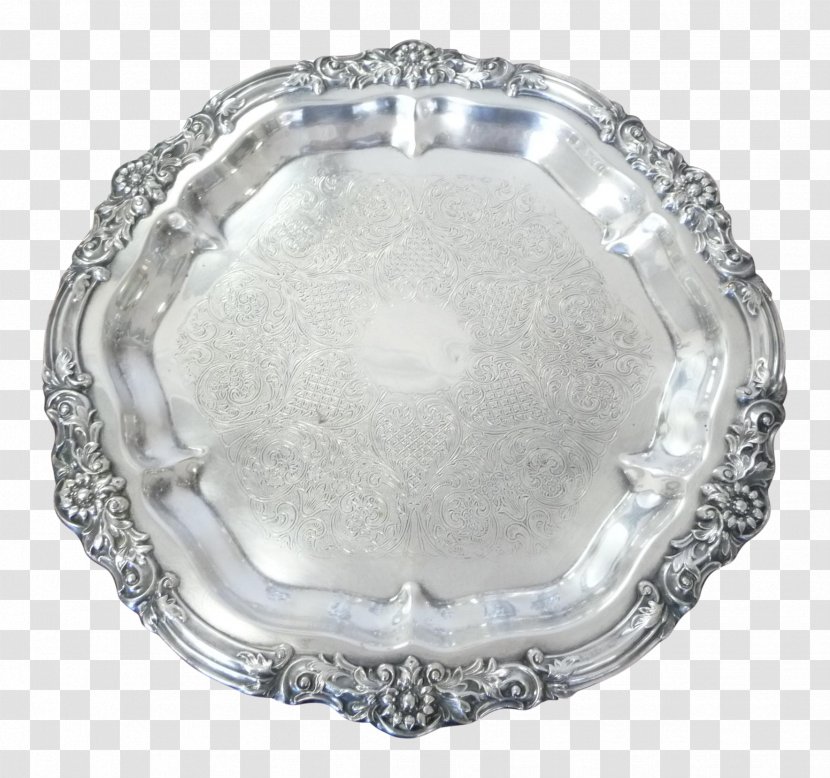 Platter Tableware Silver Tray Glass - Sugar Bowl Transparent PNG
