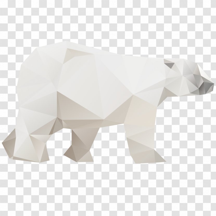 Polar Bear Computer File - Silhouette - Origami Transparent PNG