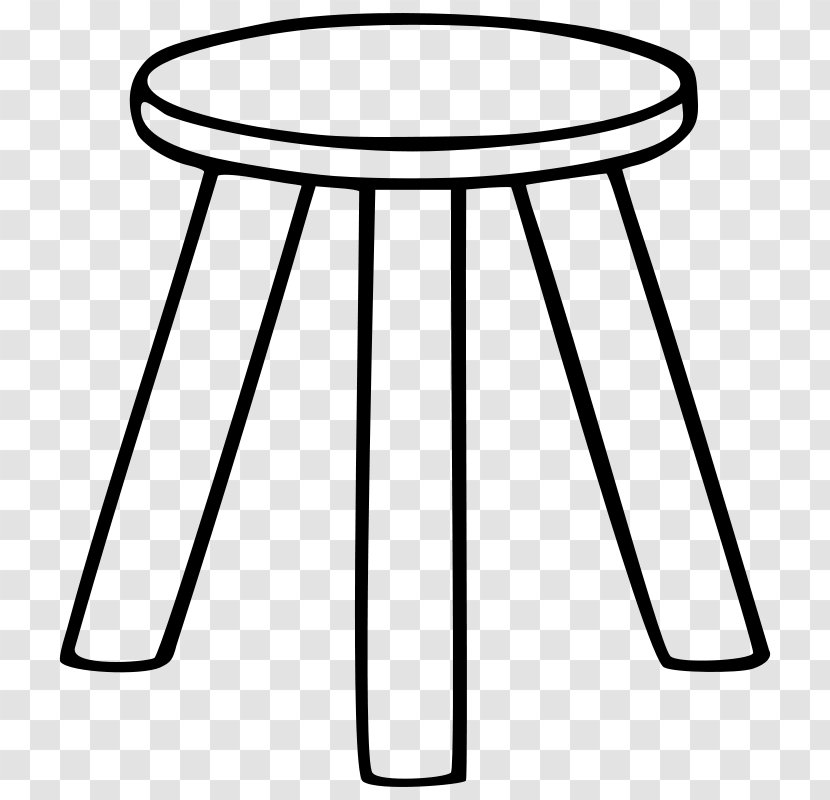 Clip Art - Silhouette - Table And Chair Transparent PNG