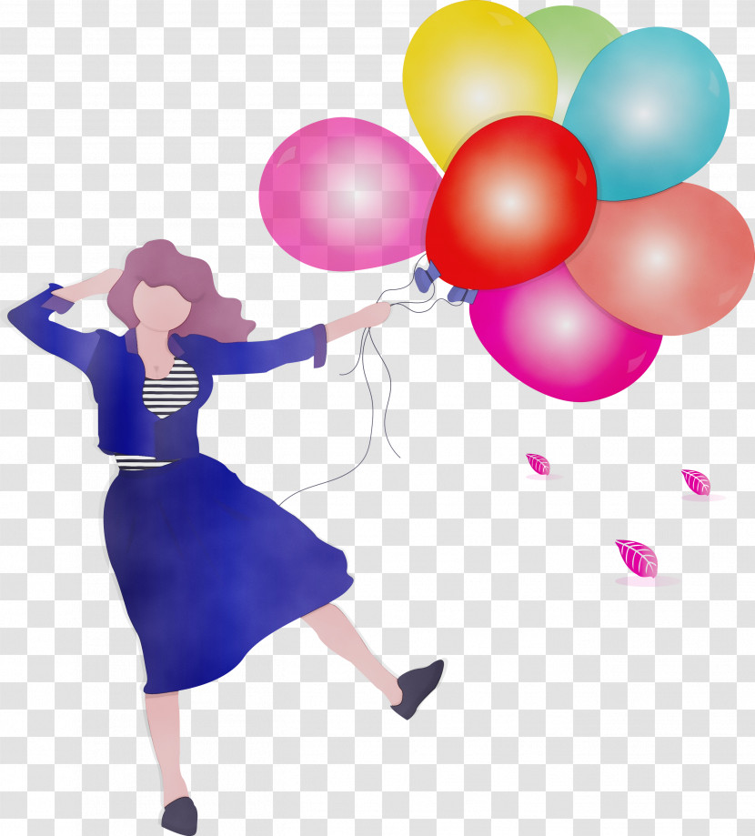 Balloon Party Supply Magenta Gesture Play Transparent PNG
