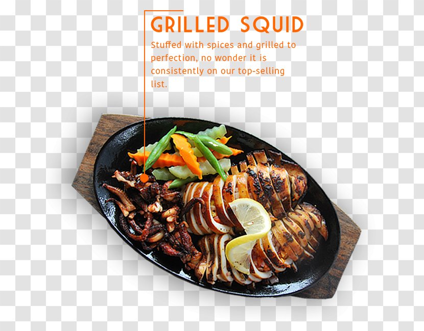 Squid As Food Asian Cuisine Stuffed Just Sizzlin' - Roasting Transparent PNG