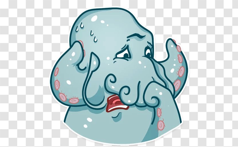 The Call Of Cthulhu Octopus Mythos Sticker - Cartoon - Lovecraft Transparent PNG