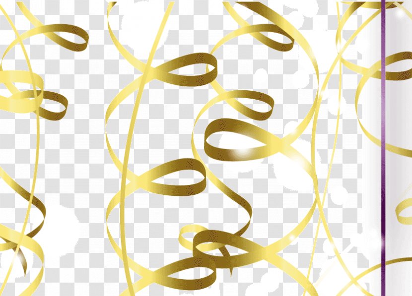 Yellow Ribbon Icon - Material - Floating Transparent PNG