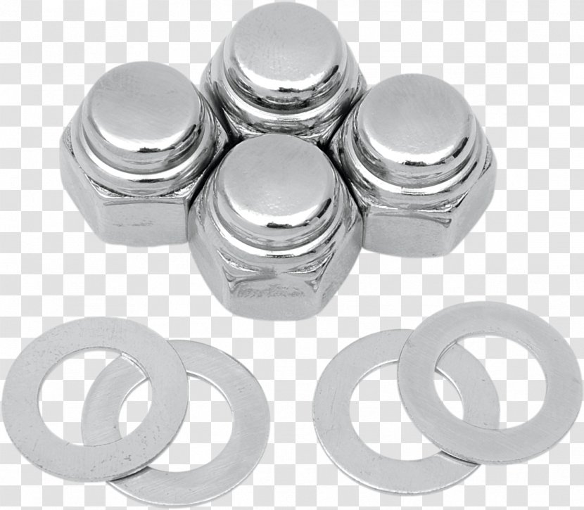 Silver Car Nut Household Hardware Body Jewellery - Auto Part Transparent PNG