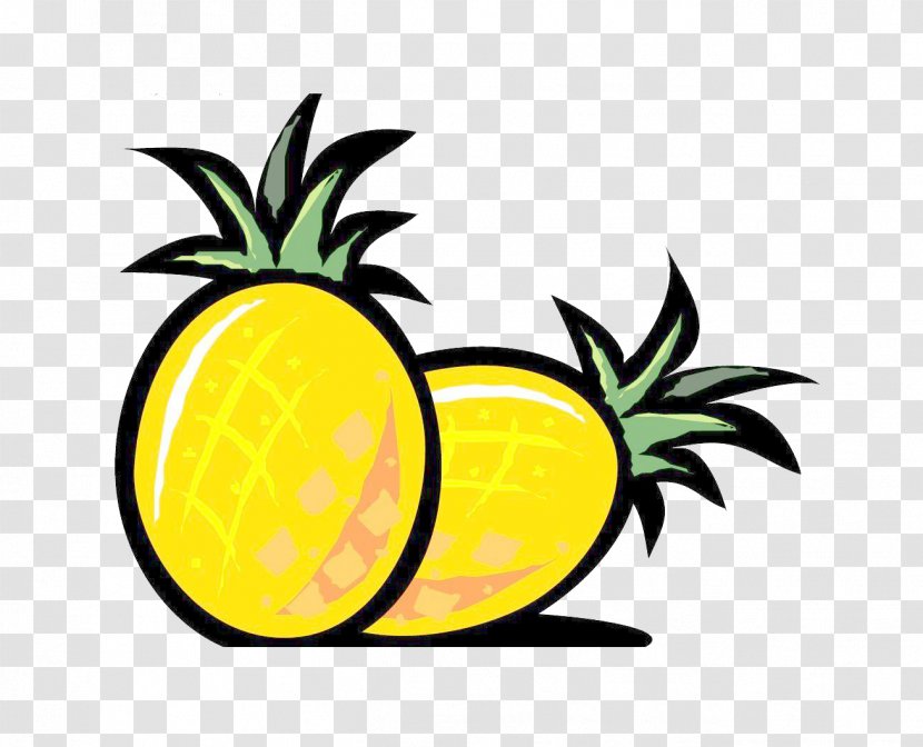 Pineapple Cartoon - Auglis Transparent PNG
