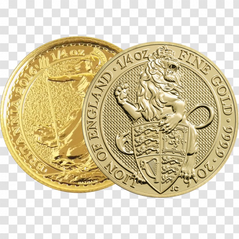 The Queen's Beasts United Kingdom Gold Coin - Collecting Transparent PNG