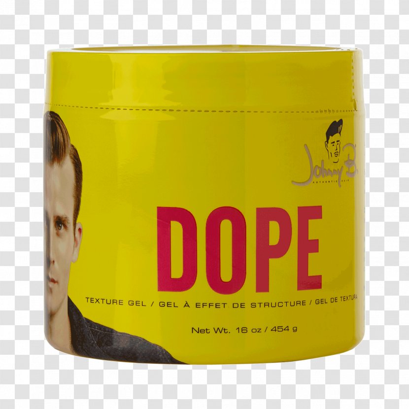 Hair Gel Johnny B. Dope Texture Mode Styling - Yellow - Jar Transparent PNG