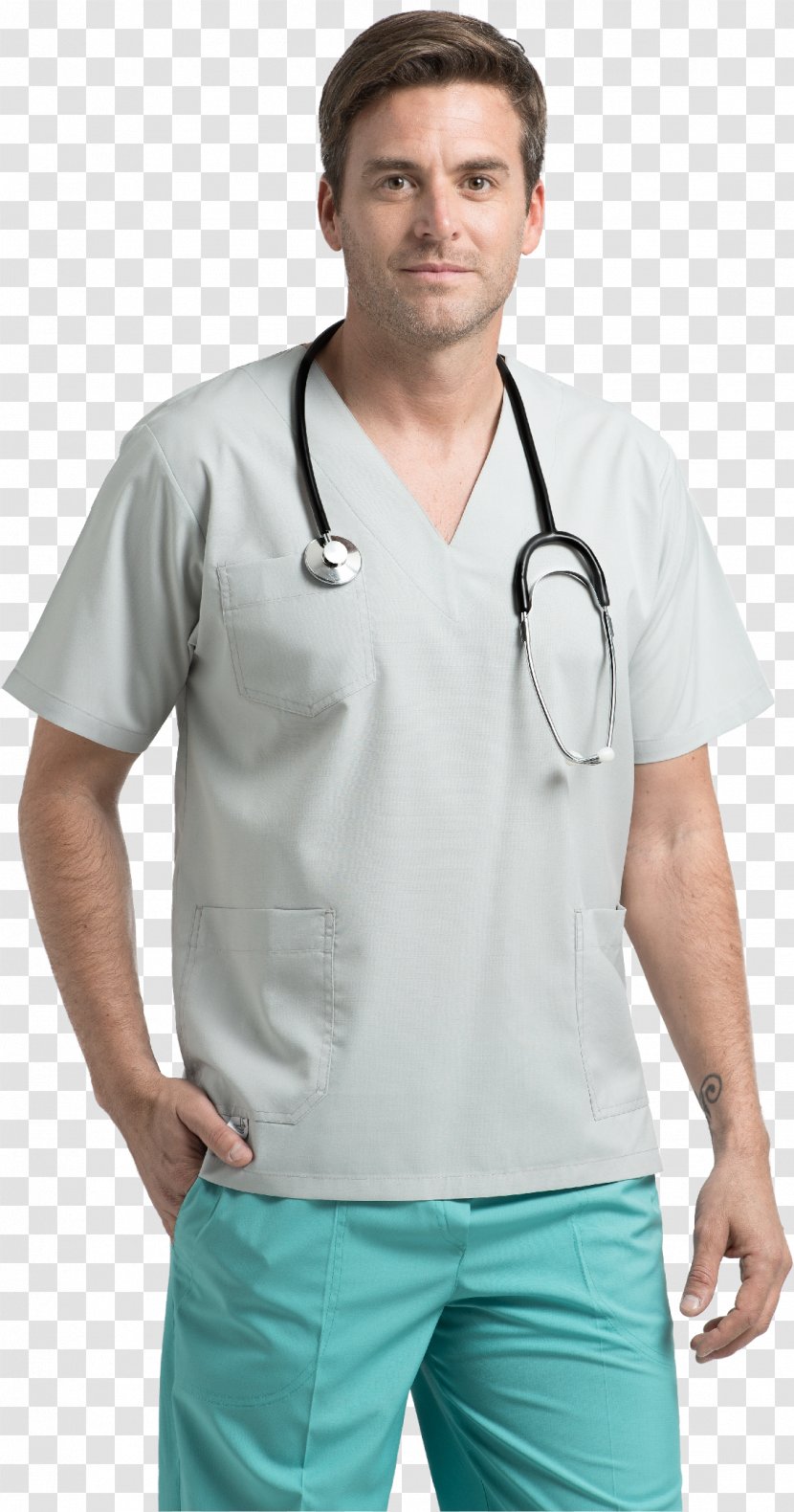T-shirt Physician Lab Coats Stethoscope Scrubs Transparent PNG