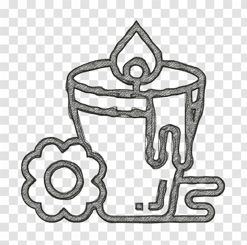 Candle Icon Yoga Icon Spa Element Icon Transparent PNG