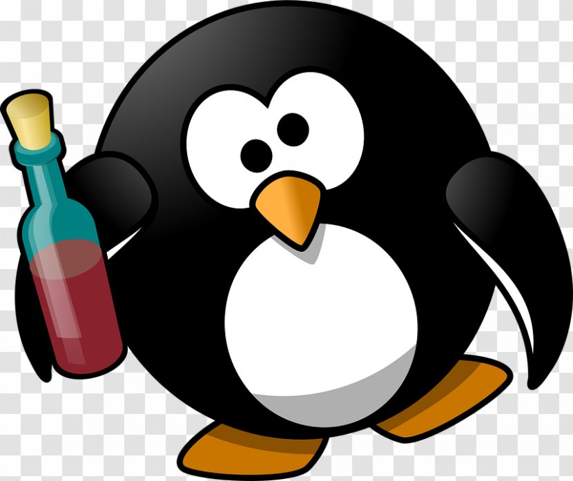 Penguin Bird Clip Art - Beak - Take The Bottle Transparent PNG