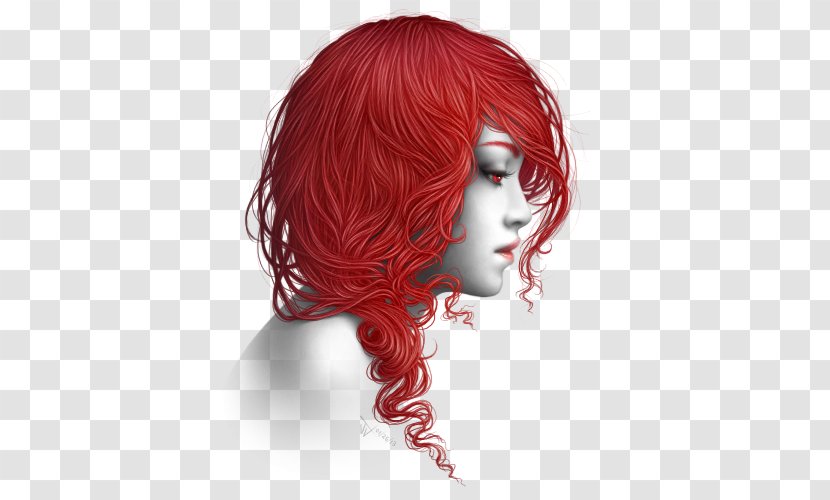 Red Hair Coloring Black Brown - Princess Head Transparent PNG