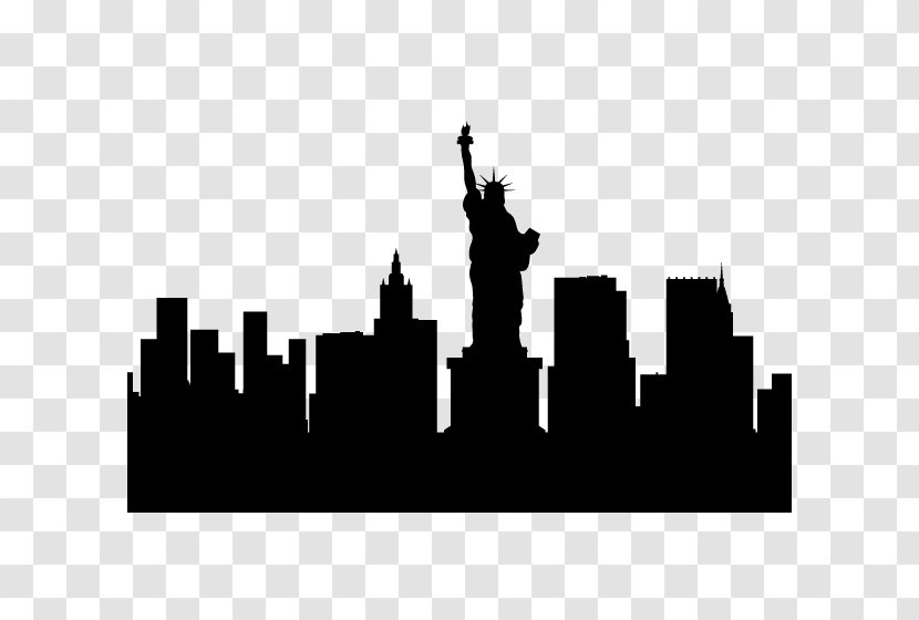 New York City Skyline Silhouette Transparent PNG