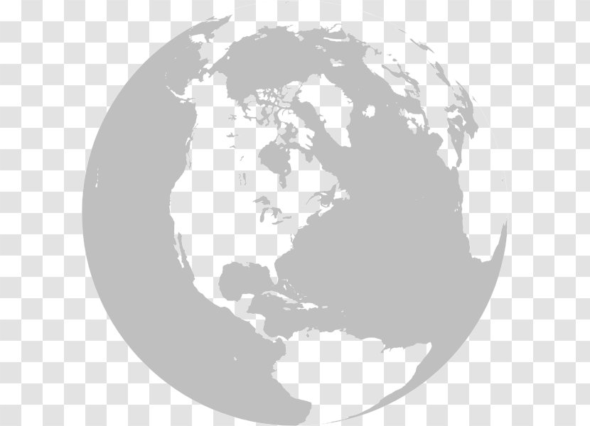 Earth Globe Clip Art - Gray Transparent PNG