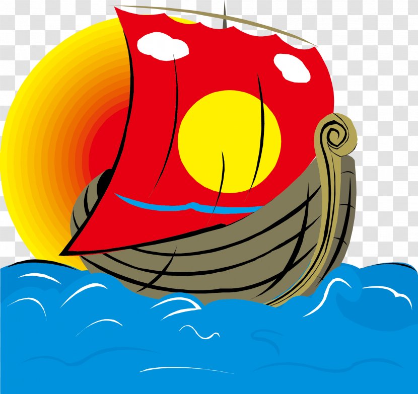 Clip Art - Gratis - Sun Sea Sailing Transparent PNG