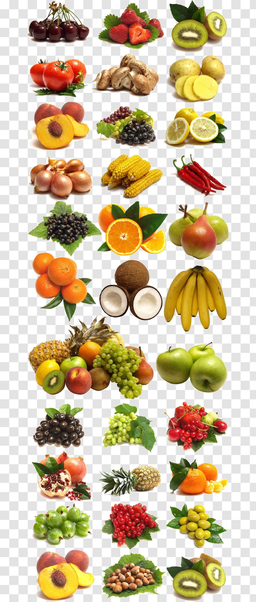 A Large Collection Of Fruits And Vegetables - Vegetarian Food - Diabetes Mellitus Transparent PNG