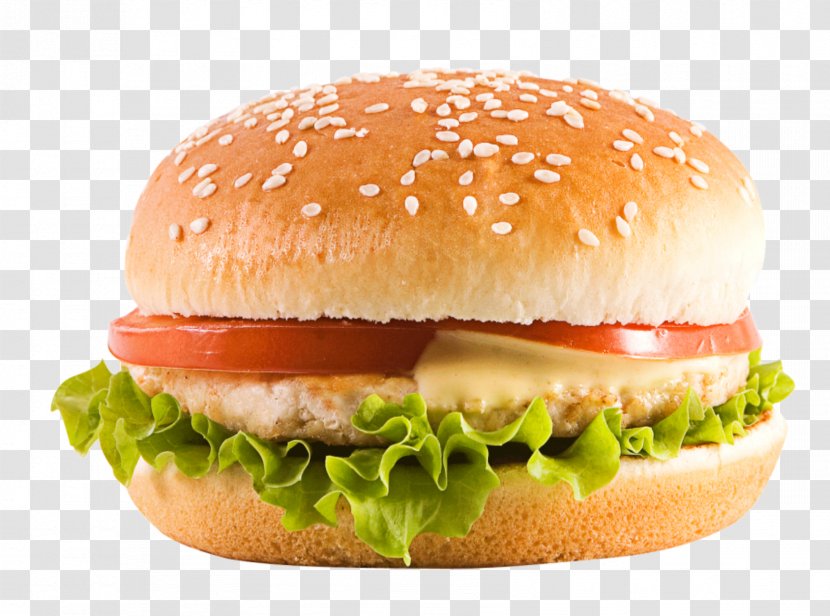 Hamburger Chicken Sandwich Veggie Burger Fast Food Cheeseburger - And Transparent PNG