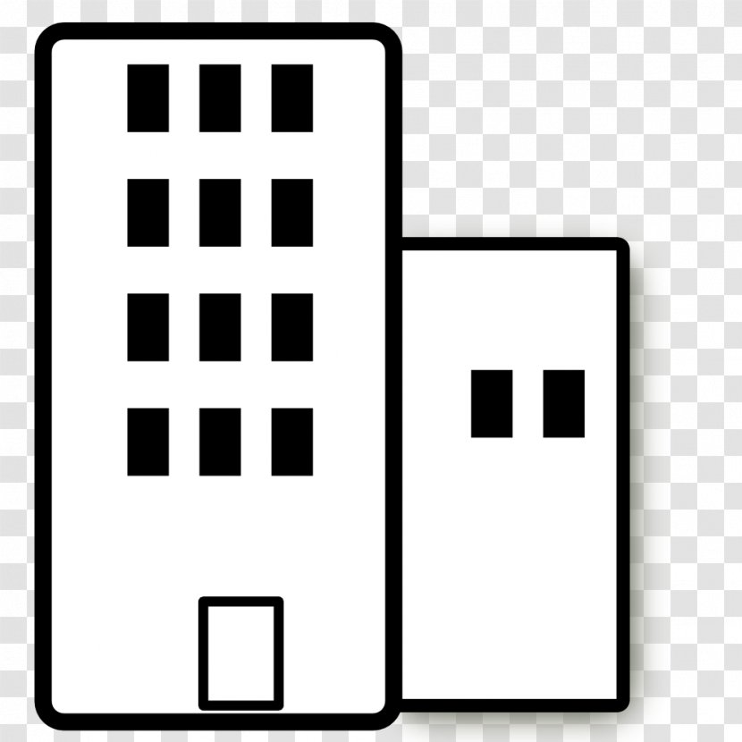 Building Apartment White Clip Art - Free Content - Black Cliparts Transparent PNG