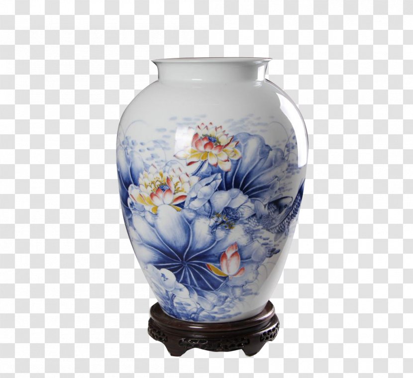 Jingdezhen Porcelain Vase Blue And White Pottery Ceramic - Decorative Arts Transparent PNG