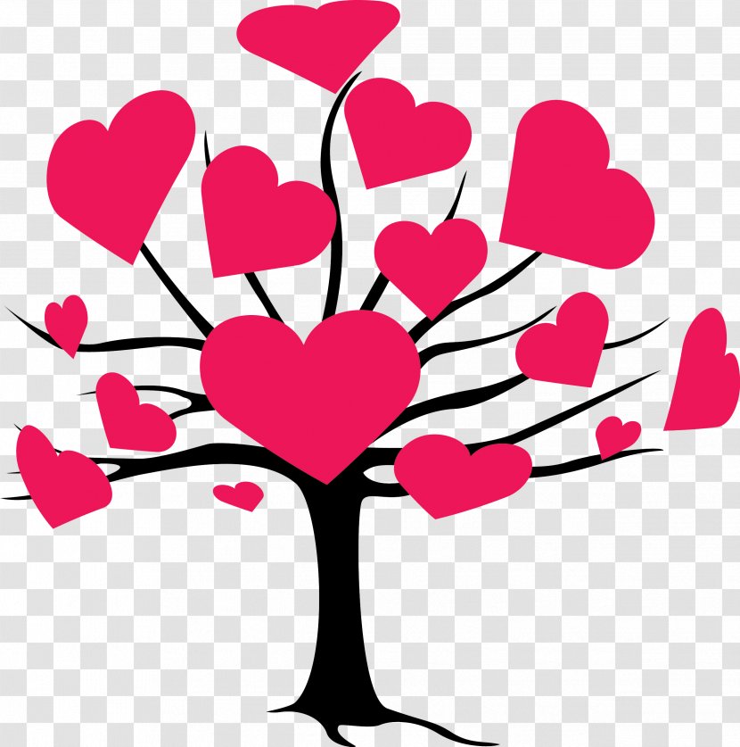 Tree Encapsulated PostScript Heart Clip Art - Plant Stem - Valentine's Day Transparent PNG