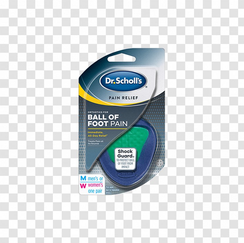 Ball Orthotics Dr. Scholl's Shoe Insert Pain Management - Electronics Accessory - Blisters Transparent PNG