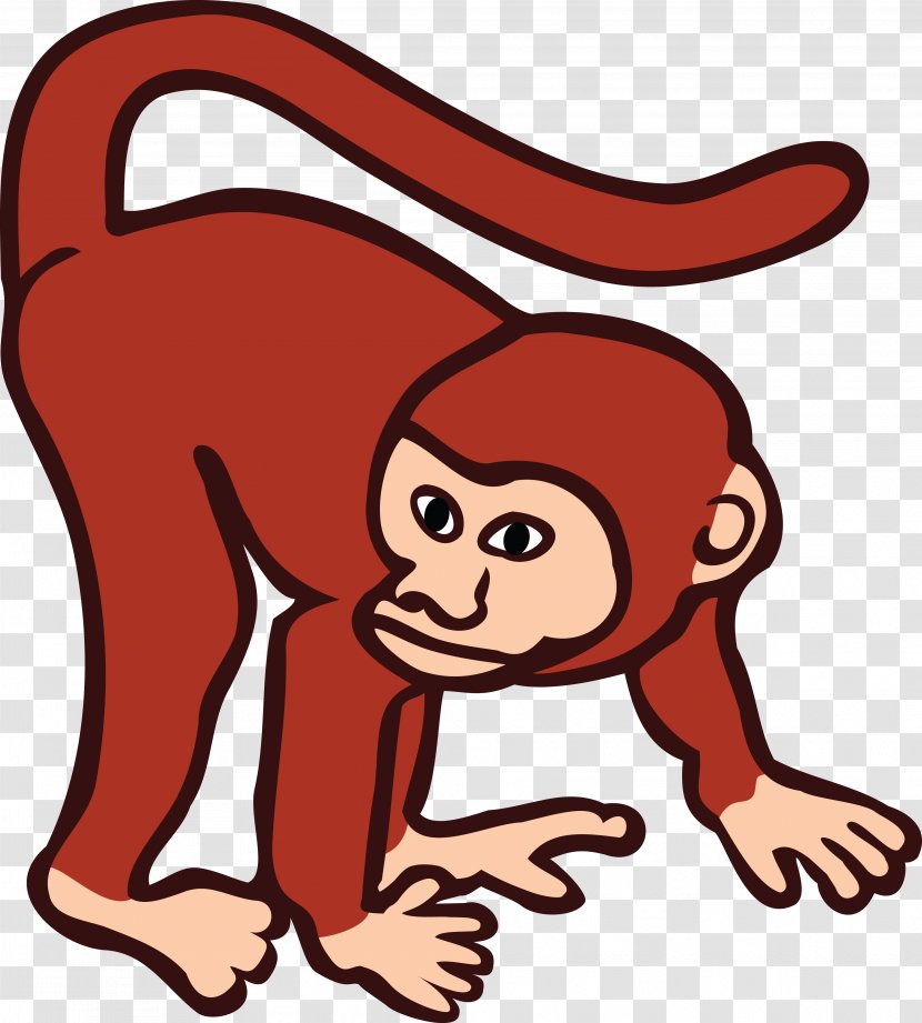 Primate Common Chimpanzee Monkey Clip Art - Mammal Transparent PNG