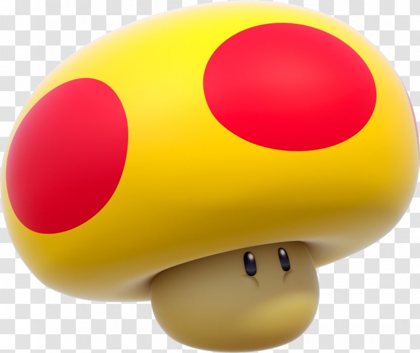 Super Mario 3D World Bros. Toad New Bros - Yellow - Mushroom Transparent PNG
