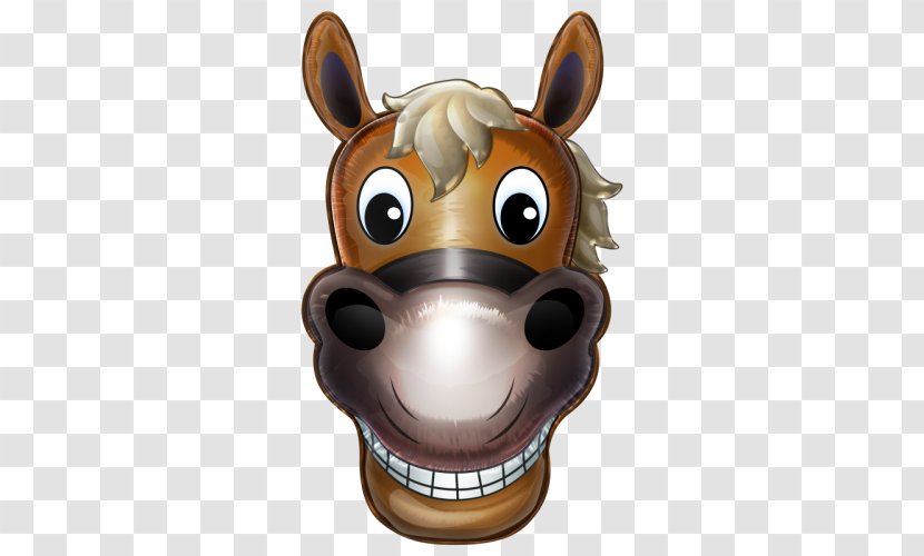 Horse Head Mask Cartoon Clip Art - Funny Animal Transparent PNG