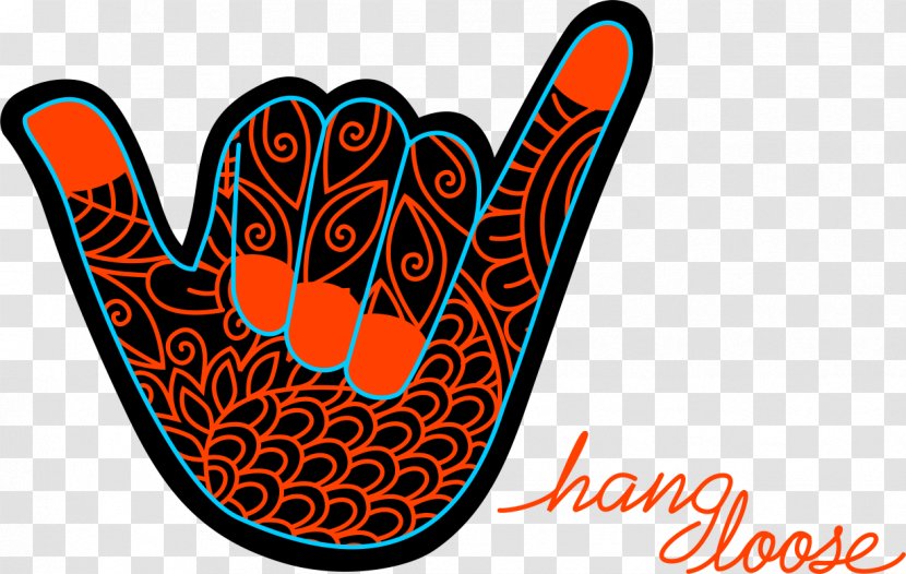Hand Finger Sign Language Shaka Henna Transparent PNG