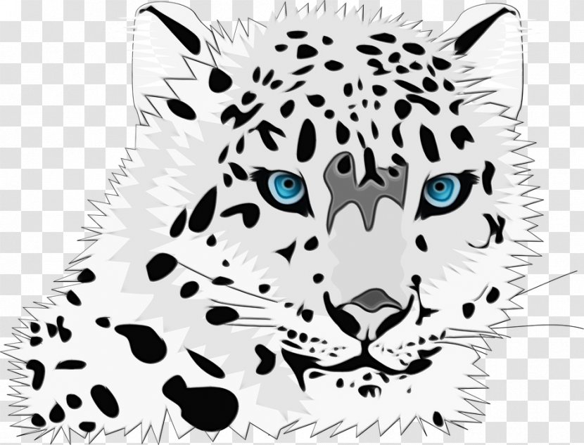 Snow Leopard Wildlife Snout Head - Terrestrial Animal Big Cats Transparent PNG