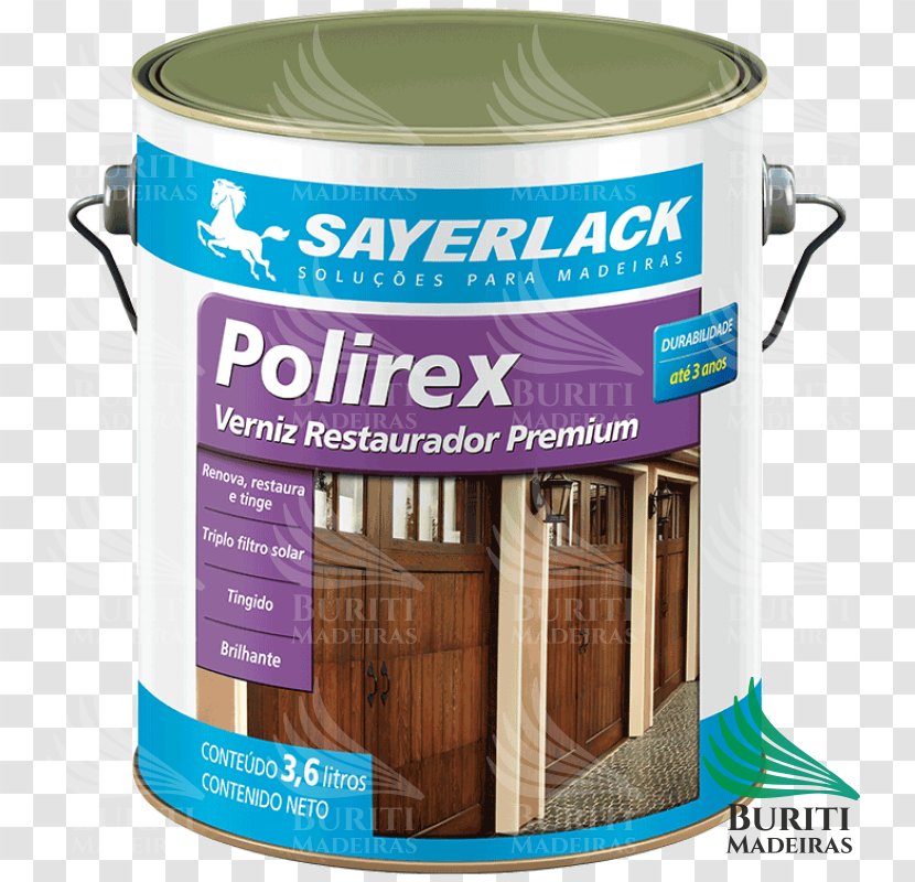 Varnish Sayerlack Verniz Polirex Poliulack Brilhante Polisten Transparente Base Água 0,9lts Acetinado Imbuia YTS39124951GL - Polyurethane - Pq Transparent PNG