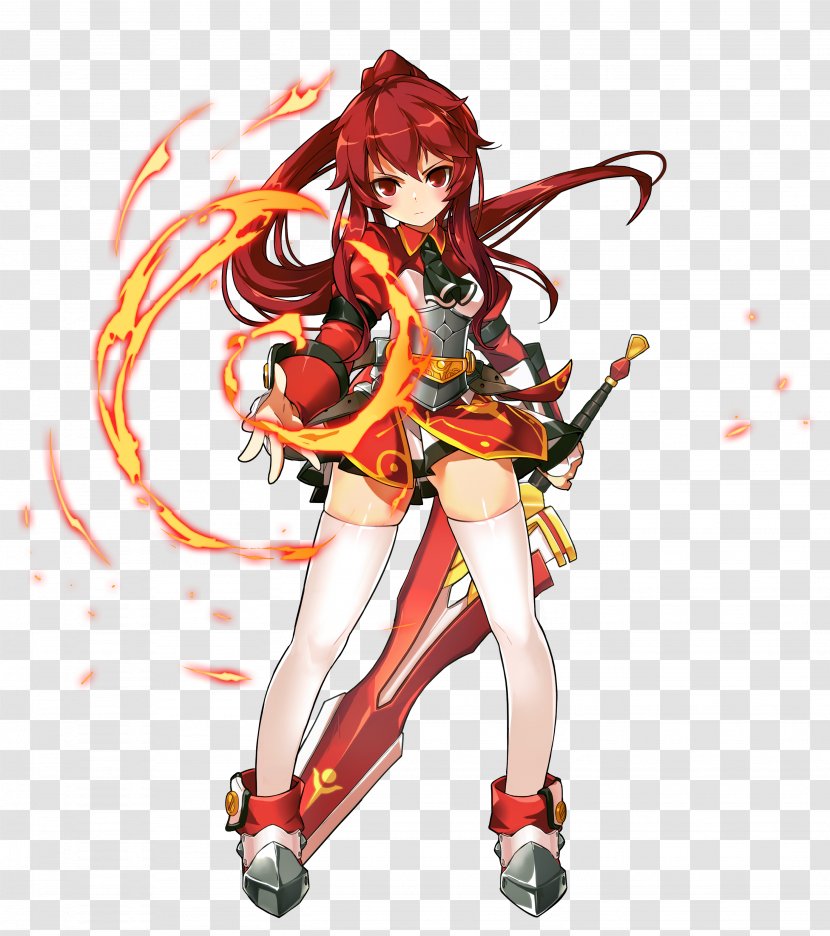 Elsword Elesis Grand Chase Video Game - Watercolor - Noblesse Transparent PNG