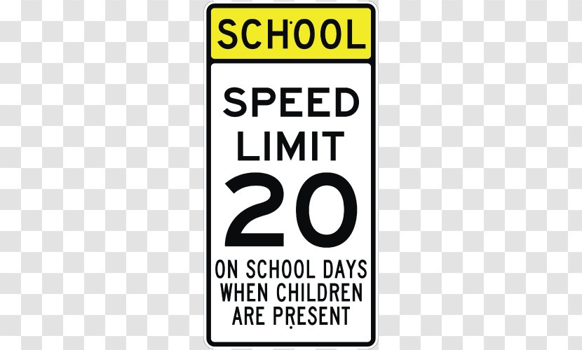 Speed Limit Traffic Sign Manual On Uniform Control Devices School Zone - Driving Transparent PNG