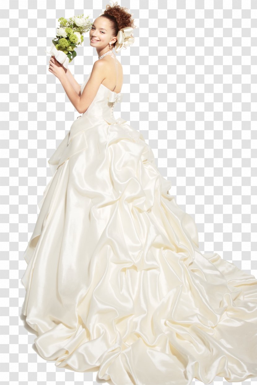 Wedding Dress Shoulder Party - Satin Transparent PNG