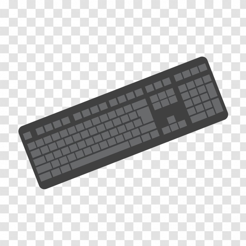 Computer Keyboard Space Bar Mouse Numeric Keypad - Black Transparent PNG