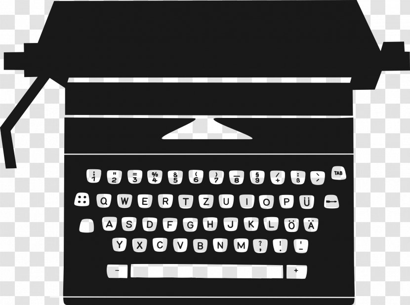 Typewriter Paper Drawing Clip Art - Monochrome Transparent PNG