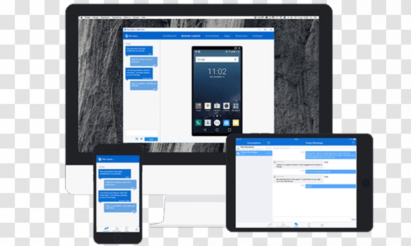 TeamViewer QuickSupport Android MacOS - Handheld Devices Transparent PNG