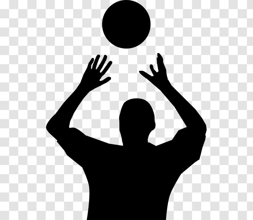 Spike It Volleyball Spiking Beach Clip Art - Monochrome - Love Cliparts Transparent PNG