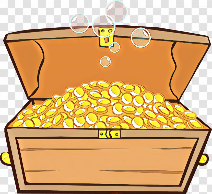 Yellow Treasure Box Transparent PNG