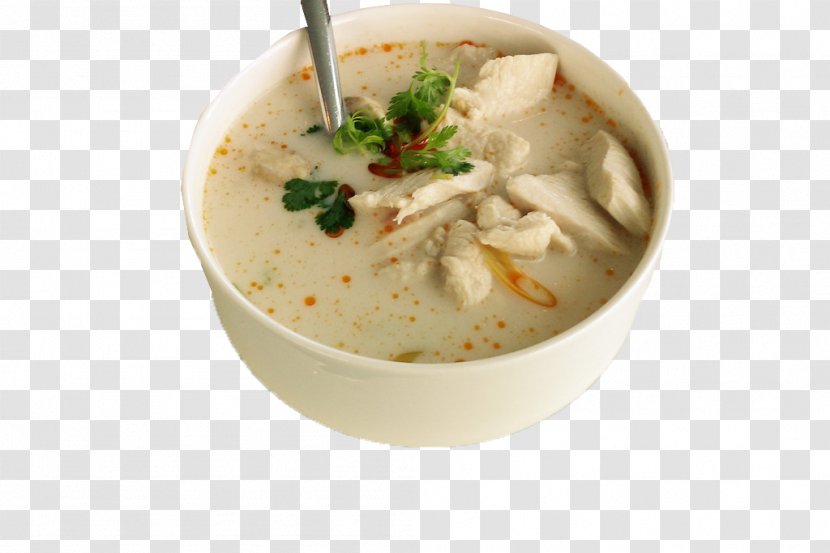 Coconut Milk Tom Kha Kai Thai Cuisine Yum Chicken Soup - Hainan Transparent PNG