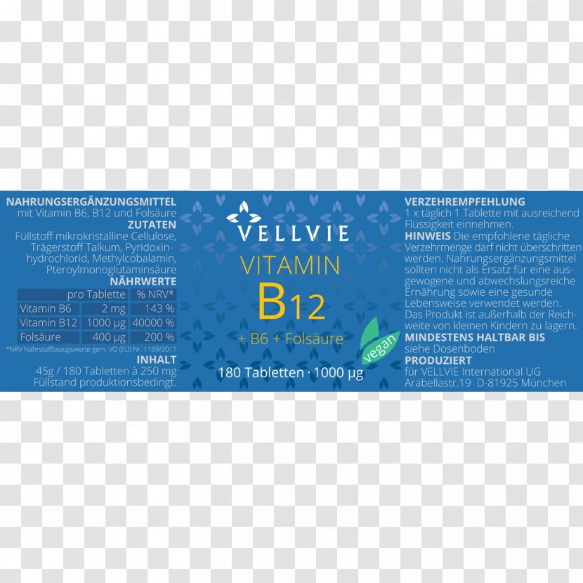 Vitamin B-12 Folate Cyanocobalamin Methylcobalamin - Nail - Tablet Transparent PNG