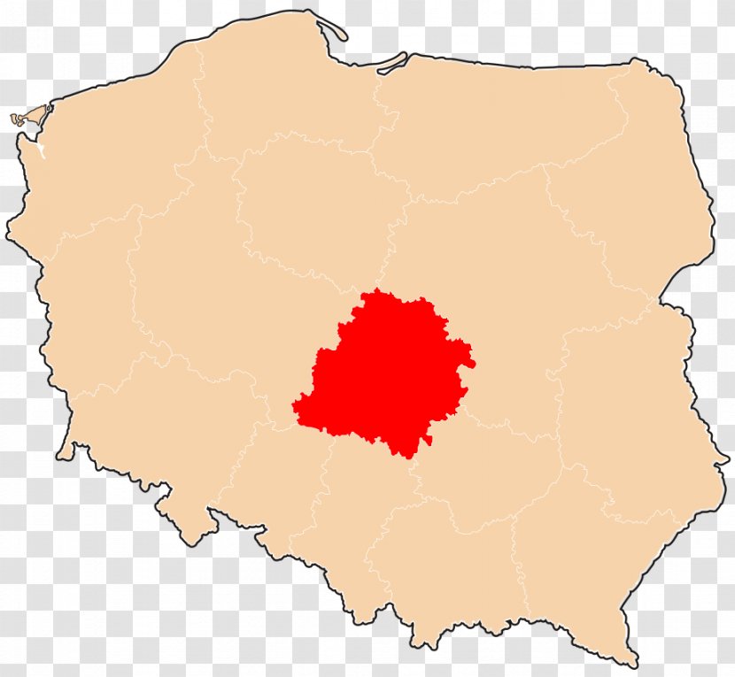 Łódź Wieruszów County Konstantynów Łódzki Map Podział Administracyjny Województwa łódzkiego - Watercolor Transparent PNG