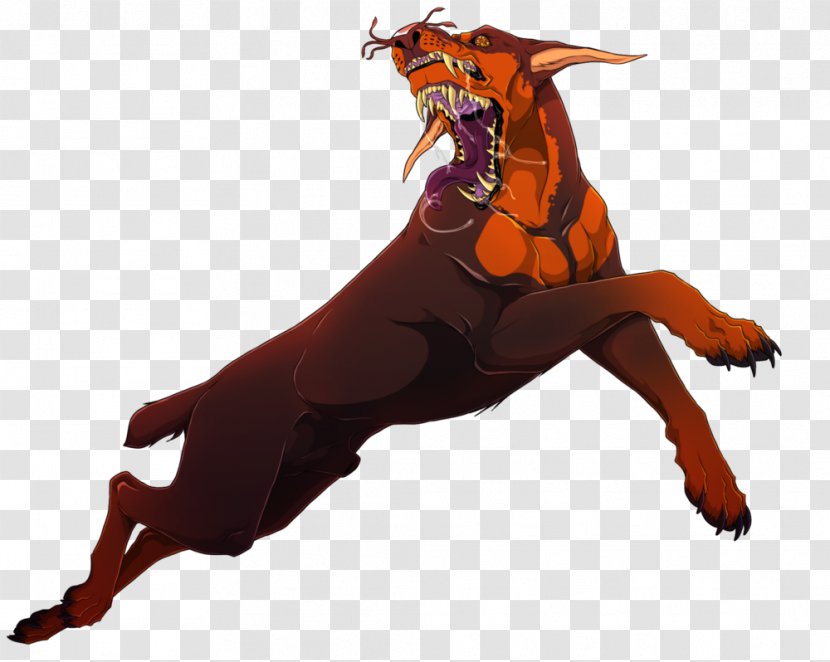 Hellhound Dobermann Drawing Hell Hound Art - Mustang Horse Transparent PNG