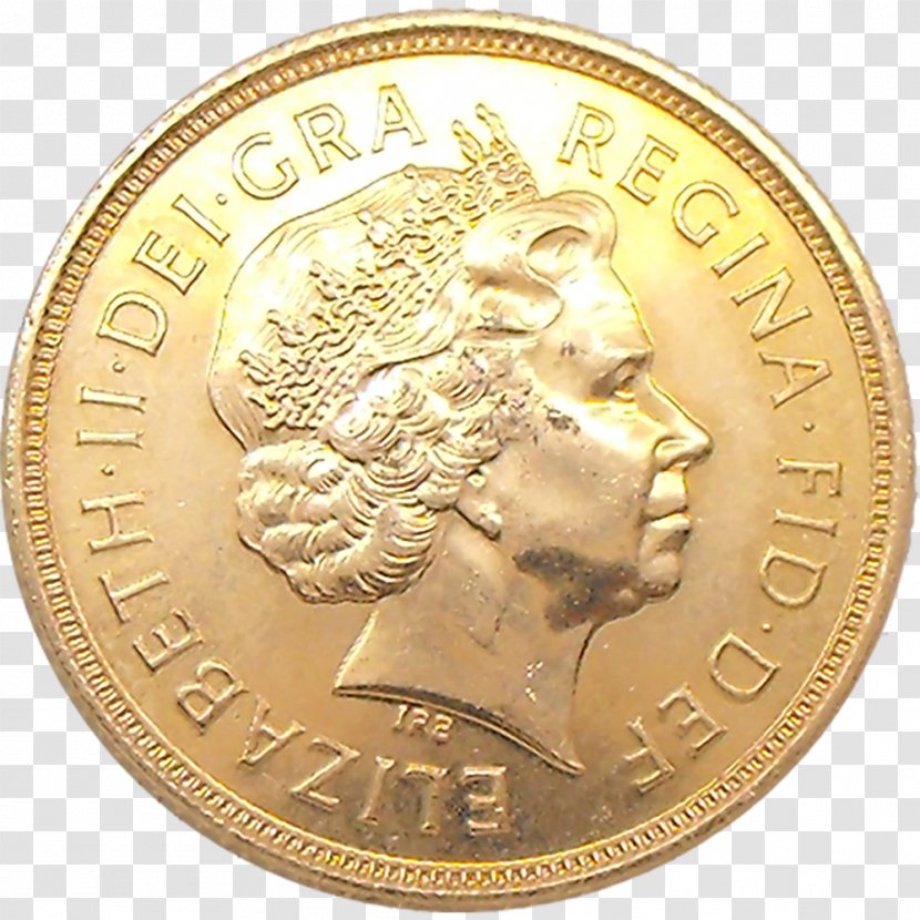 Gold Coin Sovereign Bullion - Bronze Medal Transparent PNG